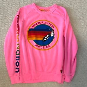NWT Aviator Nation Pink Bolt Sweatshirt Size Medium